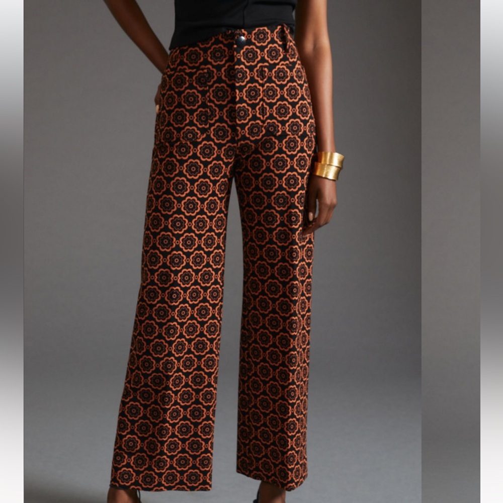 Anthropologie Maeve Colette Wide Leg Ponte Pant